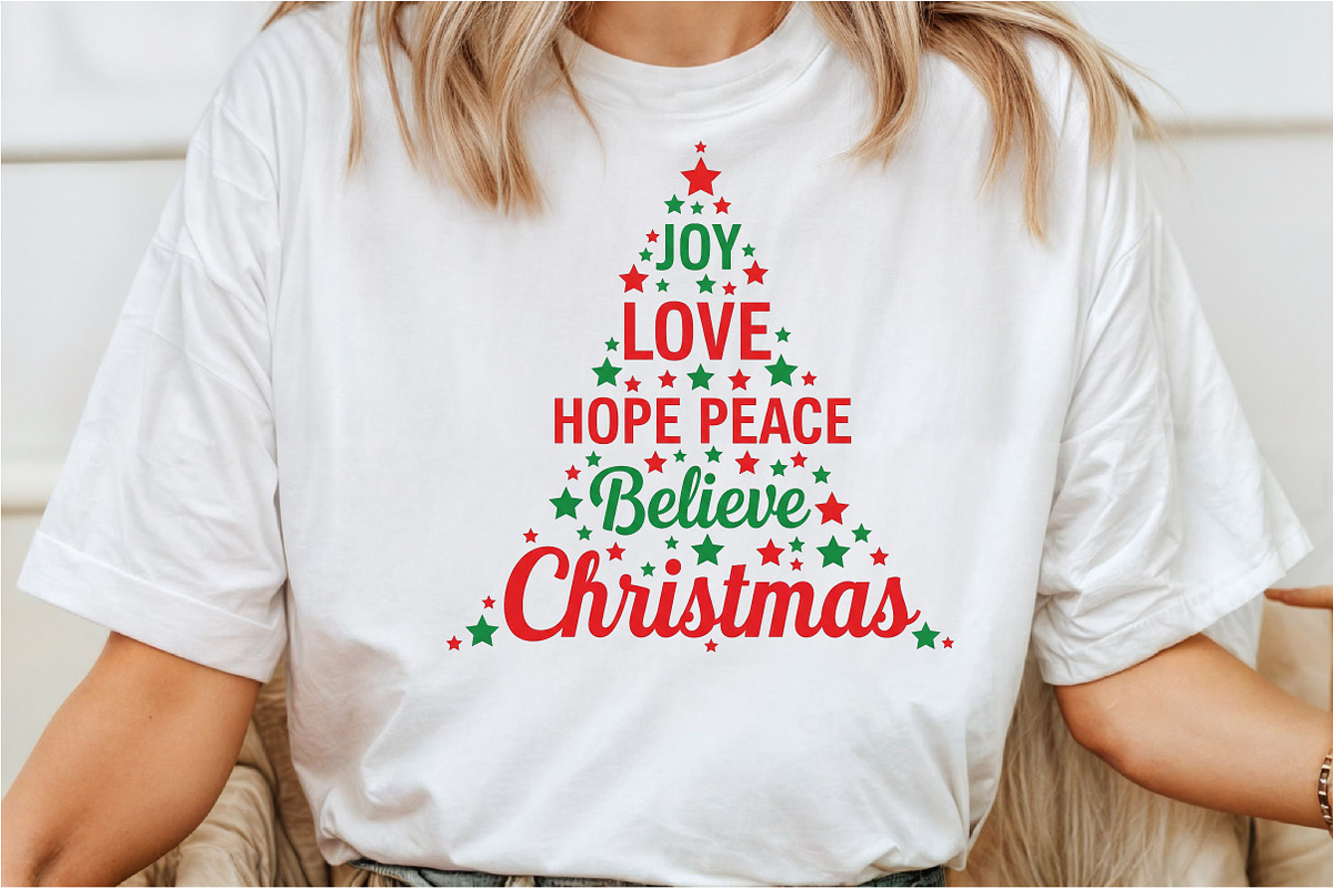Joy Love Hope Peace Believe Christma, a Seasonal Illustration by Rose Art (Photo 2 of 4)