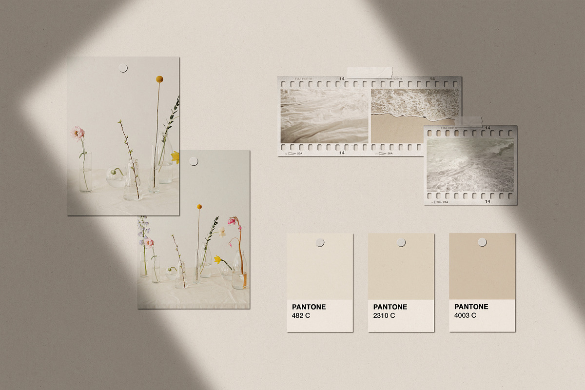 Realistic Mood Board Mockups PSD, a Packaging Mockup by Feel This (Photo 4 of 13)