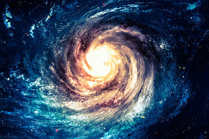 Galaxy containing space, galaxy, and universe