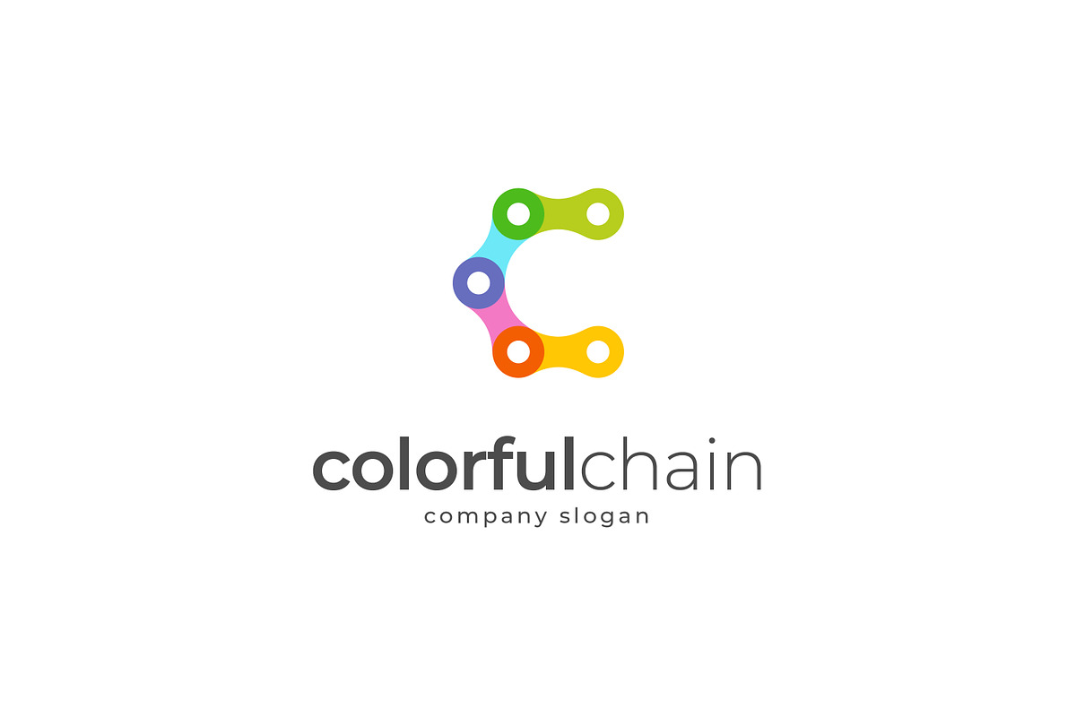Colorful Chain Logo, a Branding & Logo Template by Sarten