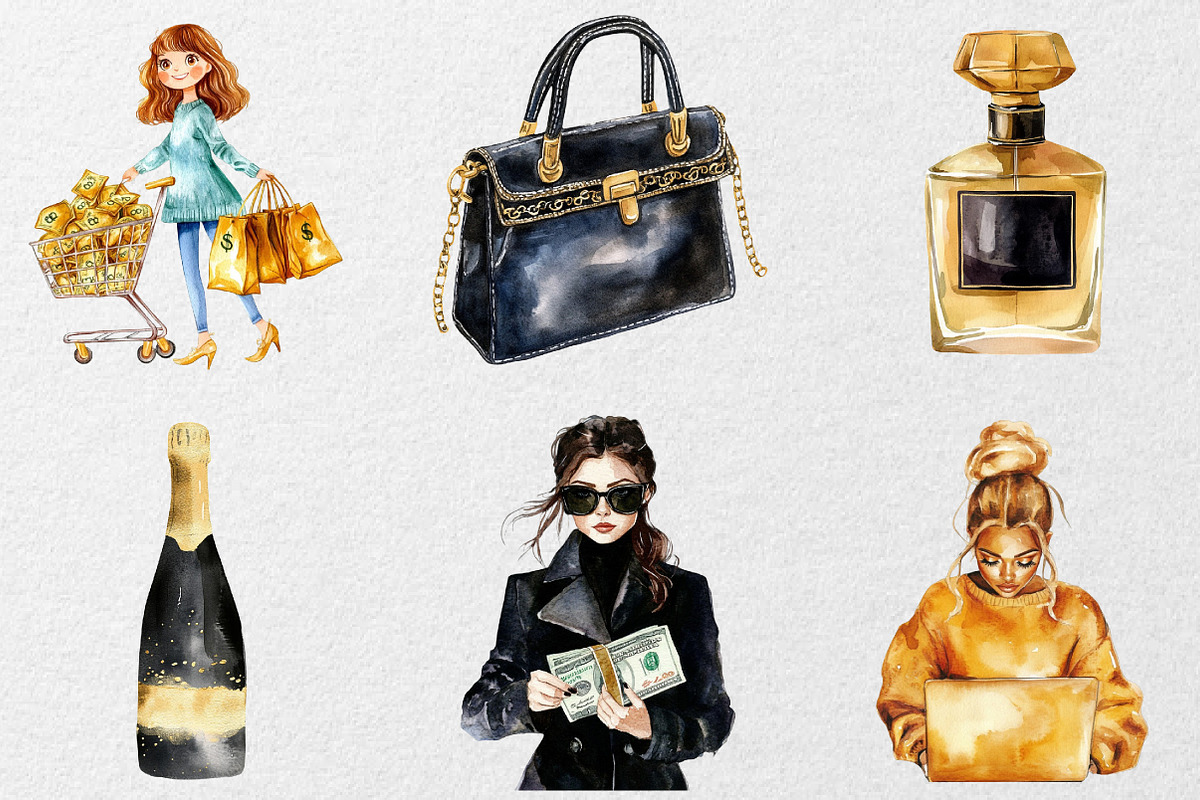 Black and Gold  Black Friday, an Illustration by DreamCafeArt (Photo 2 of 7)