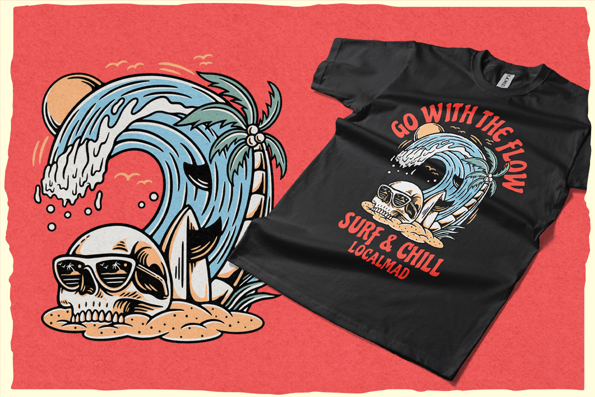 Summer Skull Vector Illustrations, an Illustration by Localmad (Photo 4 of 6)
