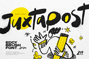 Juxtapost - Edgy Brush Font, a Handwritten Font by ikiiko (Thumbnail 1 of 7)