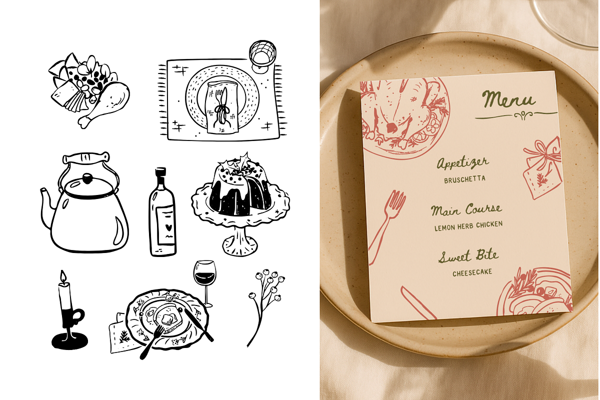 Whimsical Retro Table Clipart, a Decorative Illustration by Heartwarming Art (Photo 5 of 8)