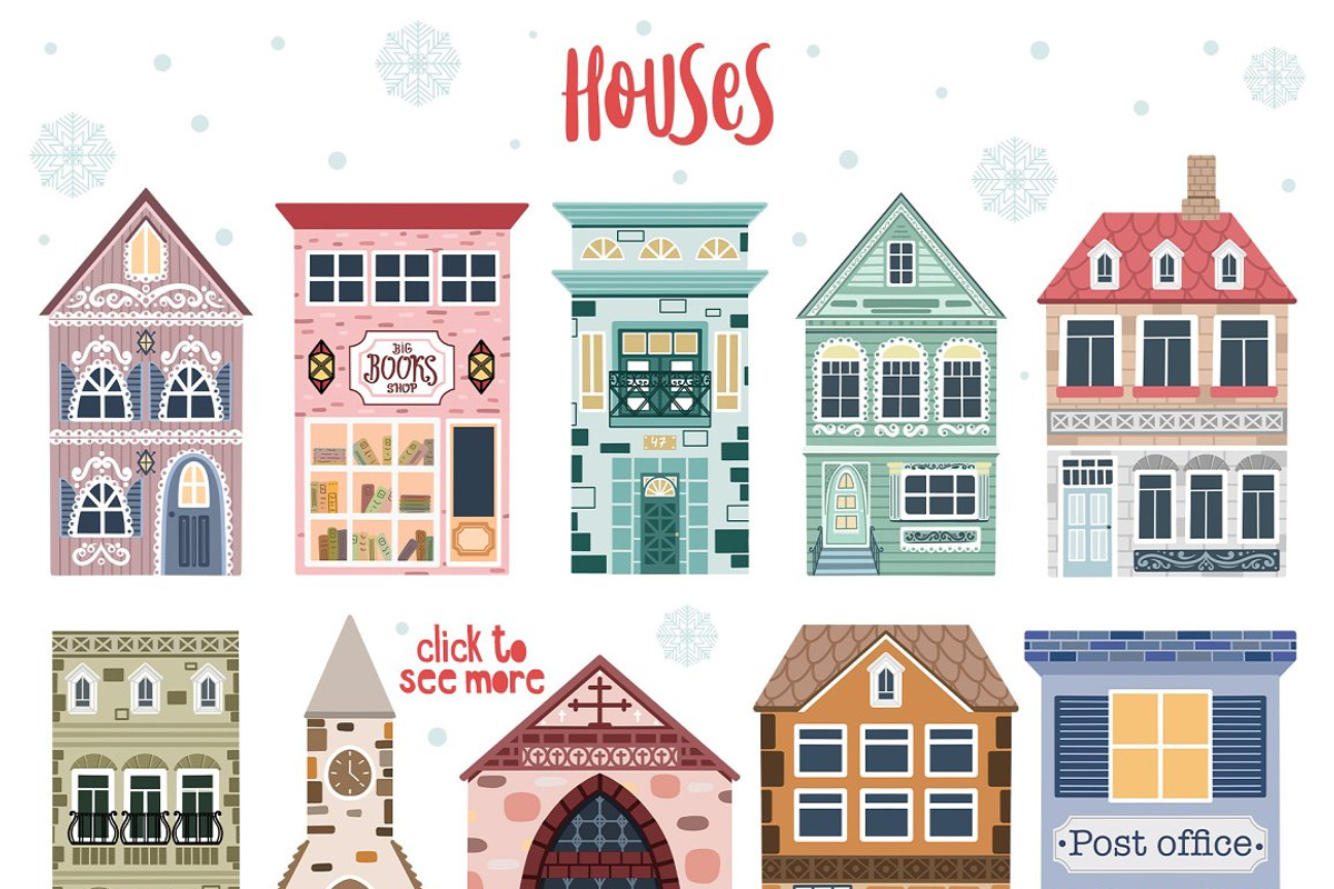 Winter Town, a Decorative Illustration by Alina Sh (Photo 5 of 8)