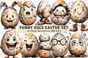 Funny Eggs Easter Clipart, an Illustration by Sublimation Artist (Thumbnail 1 of 7)