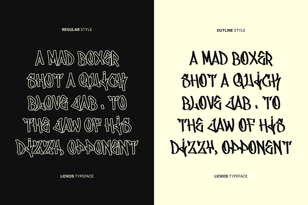 Lickos Graffiti Typeface, a Handwritten Font by Fitrah Type (Photo 4 of 11)