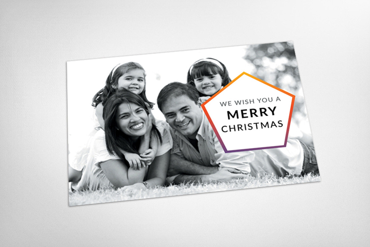 Modern Merry Christmas Card, a Card Template by graphicforest (Photo 3 of 3)