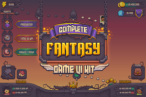 Complete Fantasy Game UI kit