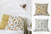 Bees and flowers watercolor clipart, a Seasonal Illustration by Anna Druzhkova (Thumbnail 16 of 17)