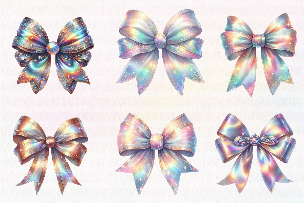 Iridescent Christmas bow, an Illustration by CreationArt (Photo 5 of 6)