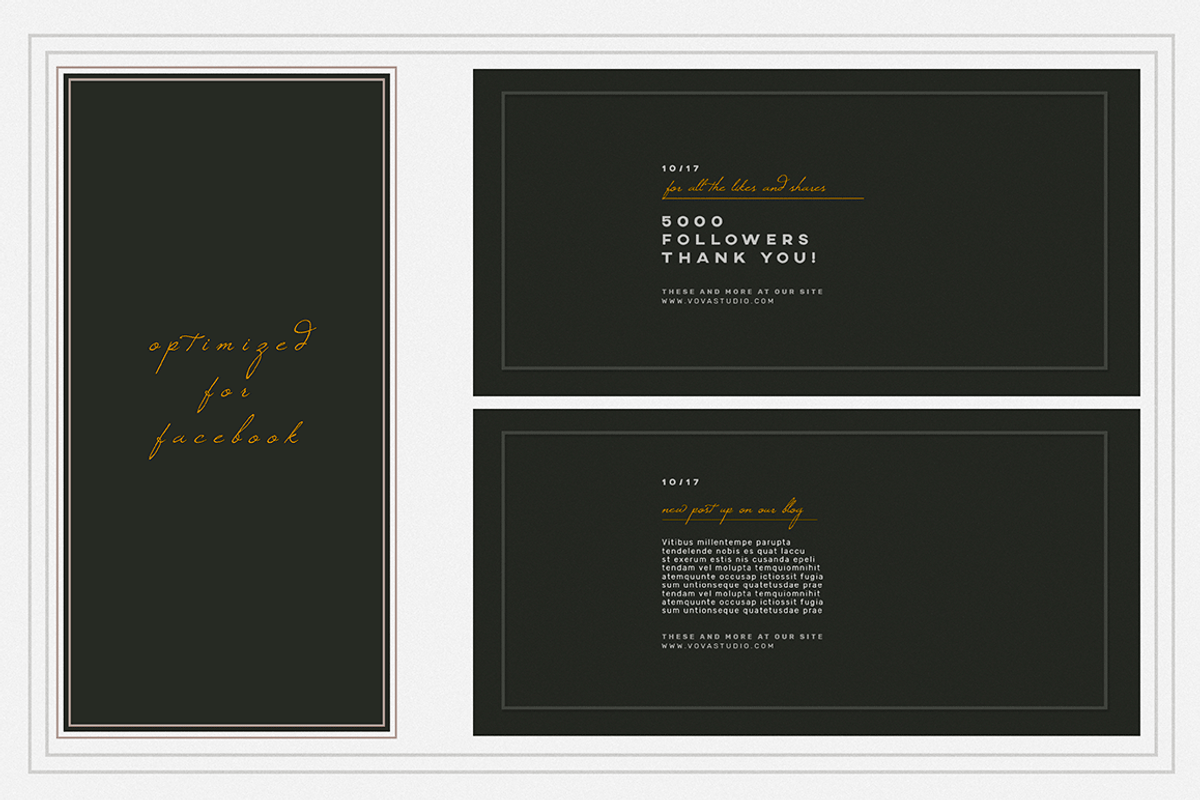 CANARY & COAL socialmedia templates, a Social Media Template by Vova (Photo 4 of 9)