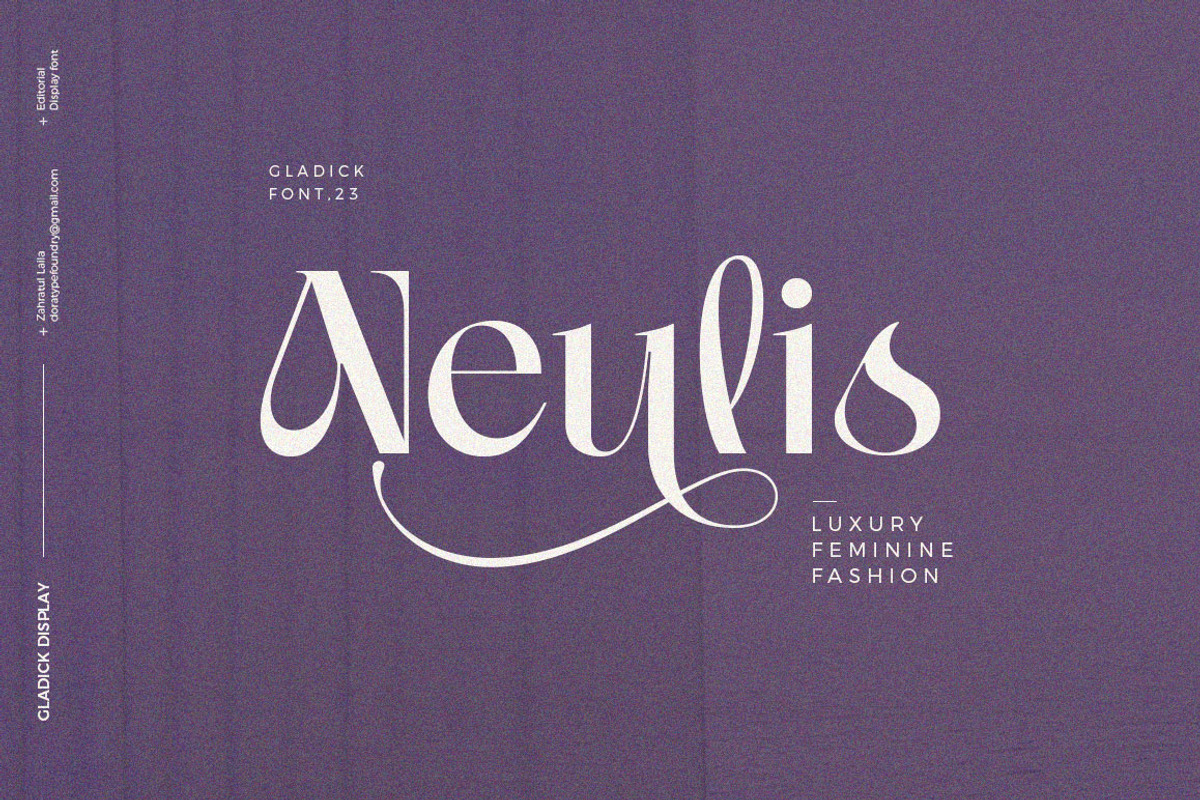 Gladick - Modern Typeface, a Serif Font by Dora Typefoundry (Photo 24 of 28)