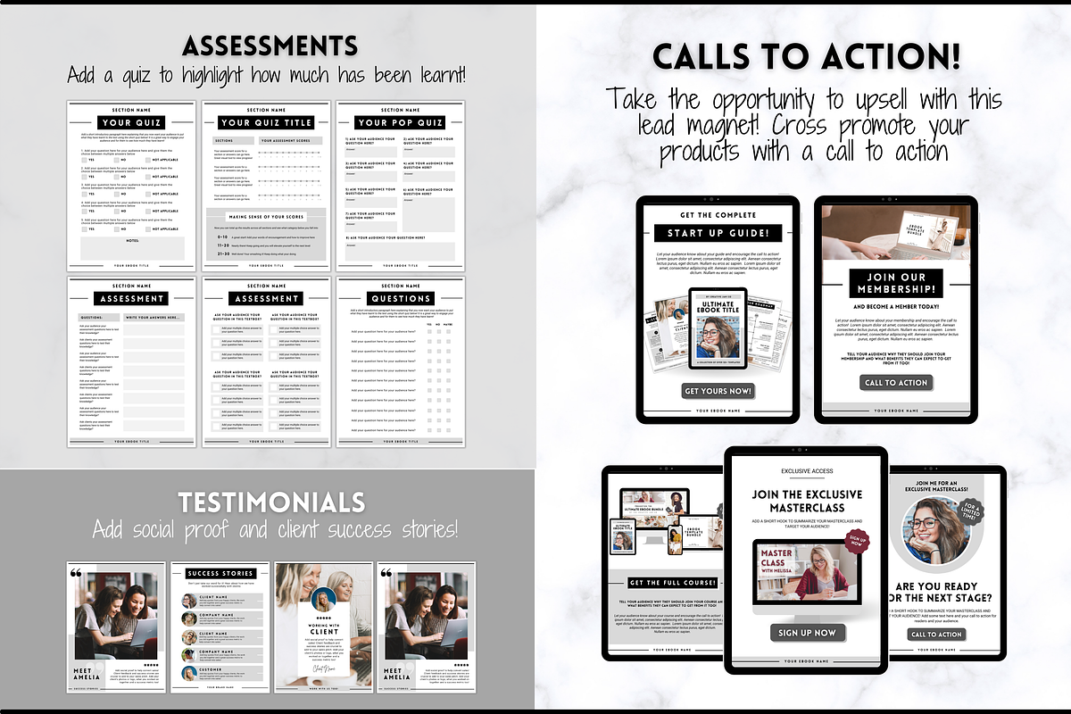 eBook Template Canva! 140pg Workbook, a Marketing Template by Templatables (Photo 7 of 11)