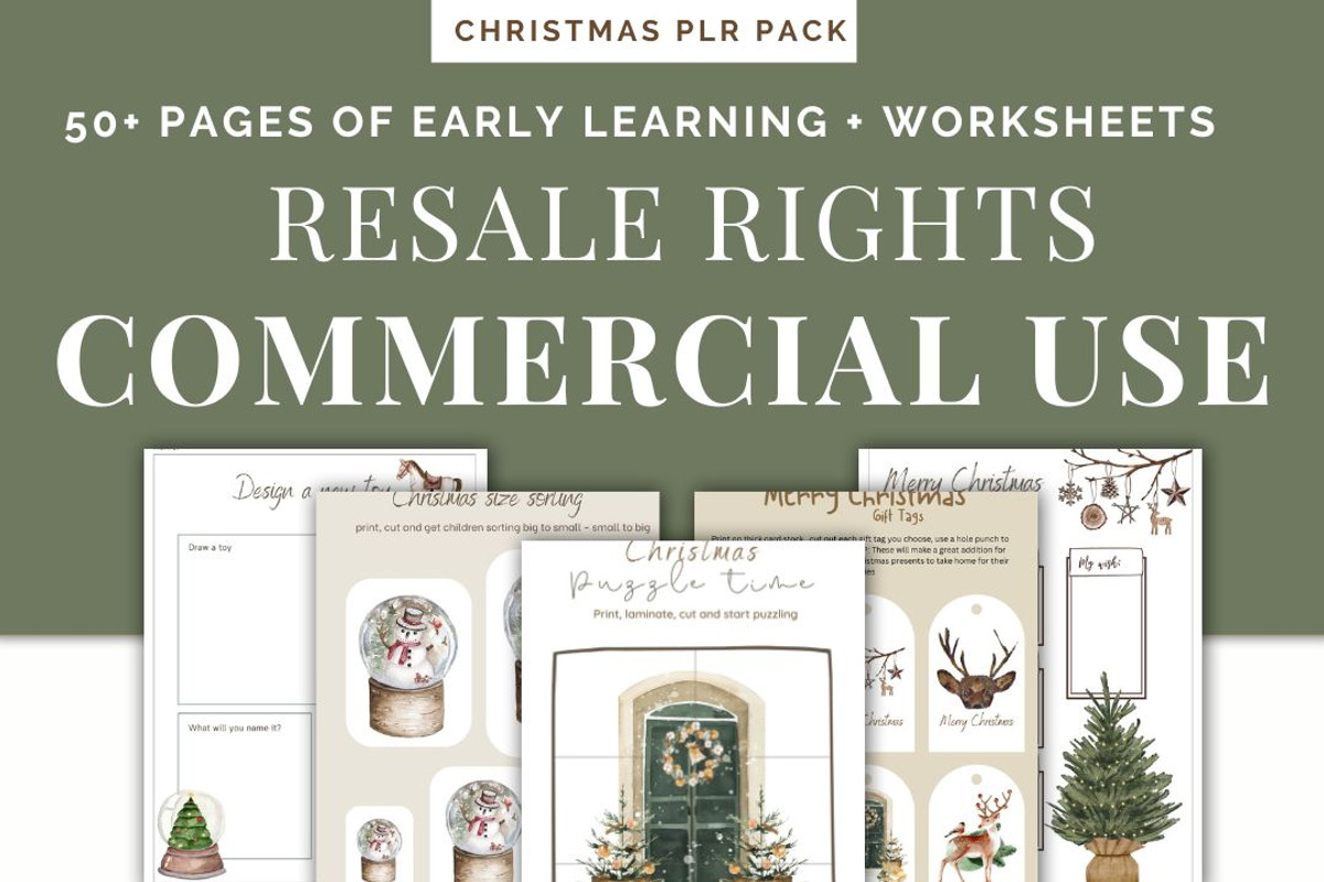 Christmas activity pack - plr kids, a Templates & Theme by BarefootChild studio (Photo 3 of 4)