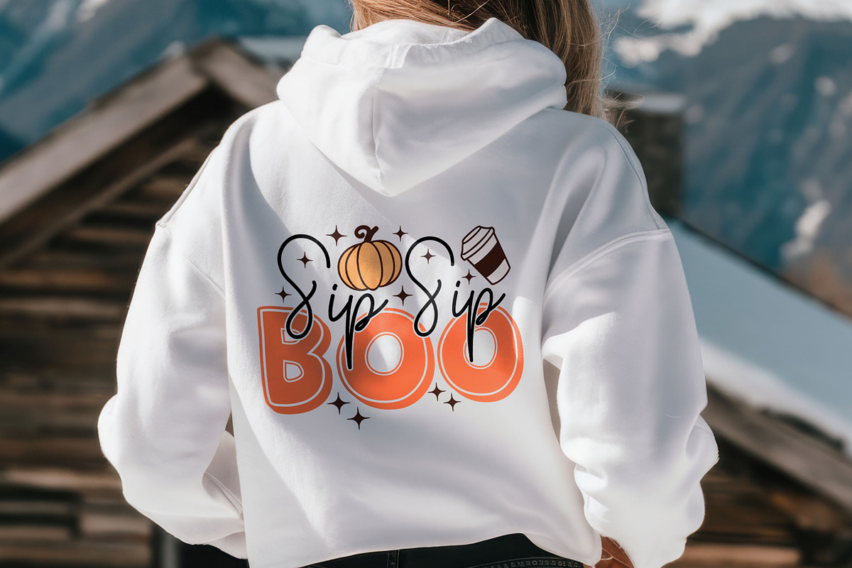 Sip Sip Boo SVG Halloween Quotes, a Graphic by mh_arif (Photo 1 of 4)