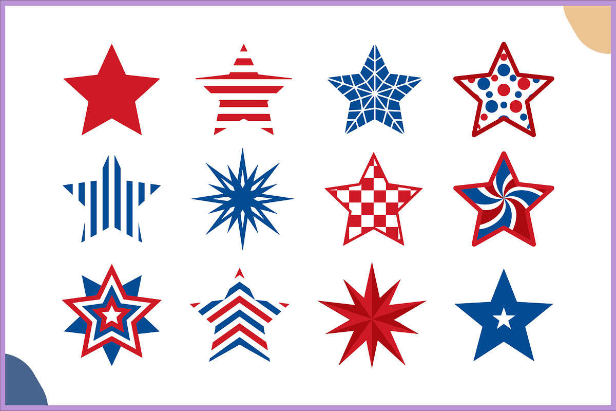 Various Patriotic Stars Clipart Set, an Object Illustration by Gfx Expert Team (Photo 3 of 3)
