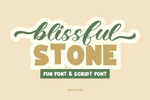 Blissful Stone - Script Font Duo