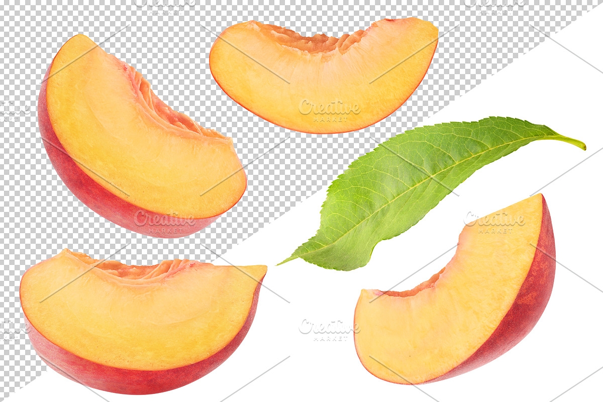 Cut peaches, an Object Graphic by Fruits+Veggies (Photo 5 of 6)