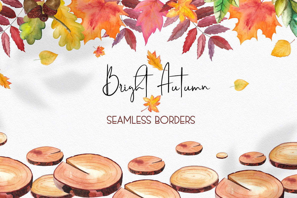 Watercolor Bright Autumn, an Object Graphic by Ana-Sakuta (Photo 4 of 10)
