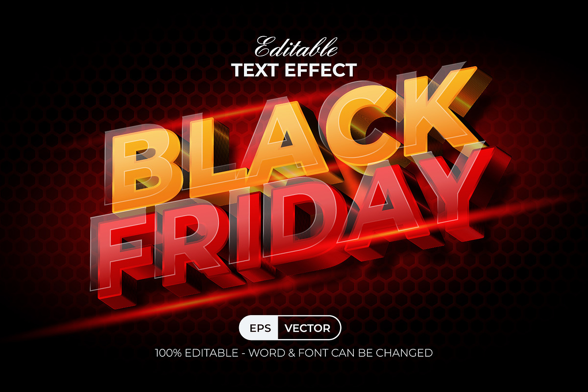 Black Friday Text Effect, a Layer Style Add-On by Mockmenot (Photo 1 of 3)