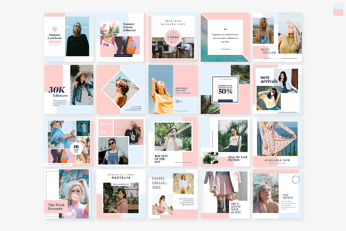 Instagram Pack - Palette, a Social Media Template by muhisya (Photo 7 of 9)