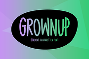 Grownup Typeface, a Handwritten Font by Seemly Fonts (Thumbnail 1 of 5)