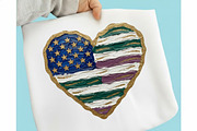 Brushstroke American Flag Heart Png, an Illustration by designcity5 (Thumbnail 2 of 4)