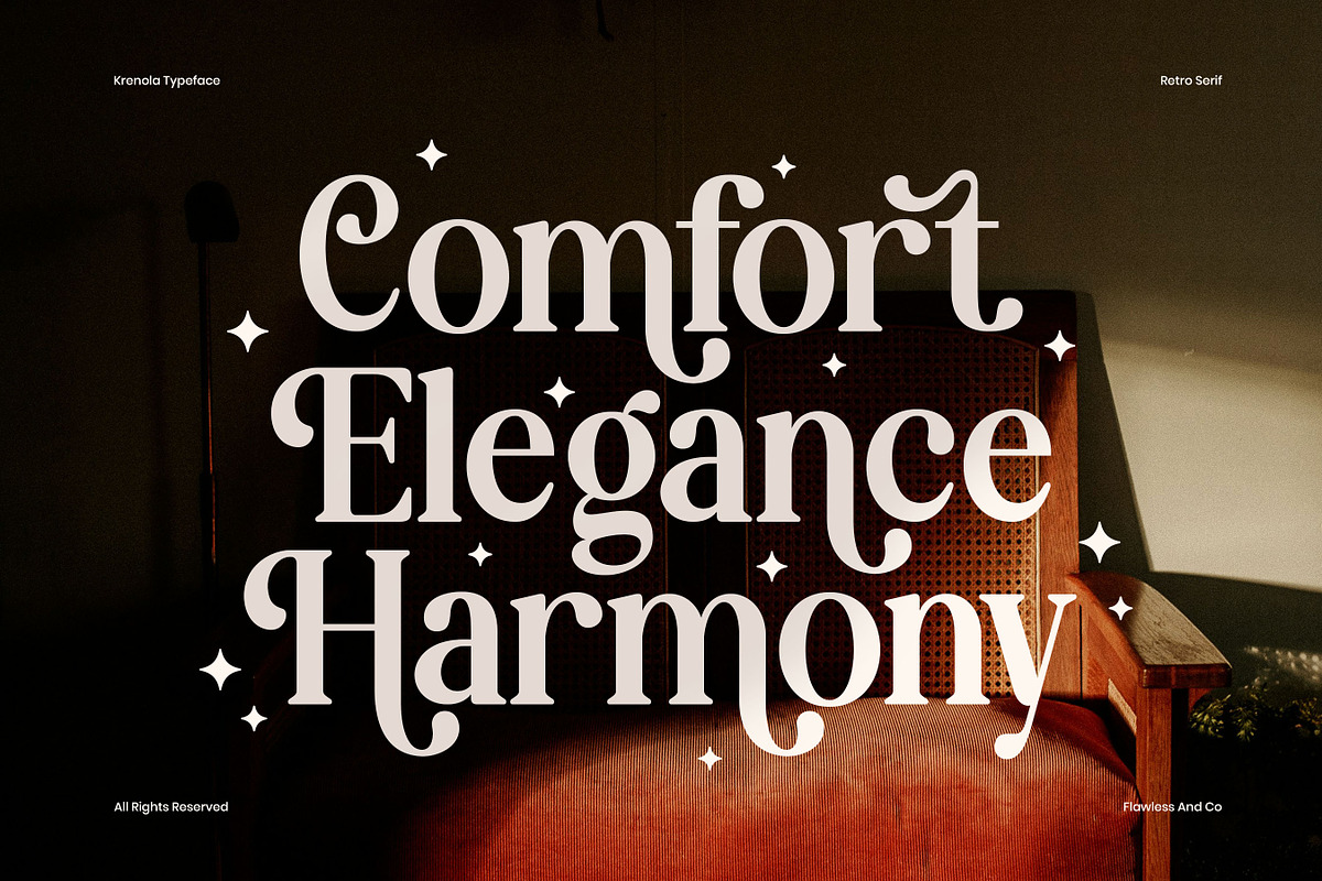 Krenola - Elegant Retro Serif Font, a Serif Font by Flawless And Co (Photo 3 of 10)