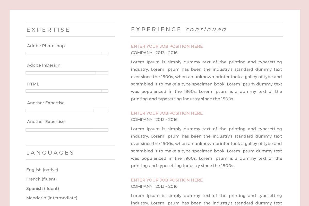 Resume Template / CV Resume Templat, a Resume Template by TheResumeCoach (Photo 7 of 9)