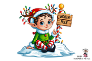 10 PNG North Pole ELF Clipart Bundle, a Graphic by Clipart Bloom (Thumbnail 5 of 17)