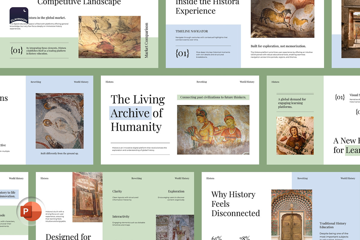 World History Education Presentation, a Presentation Template by Claymoon Lab (Photo 1 of 6)