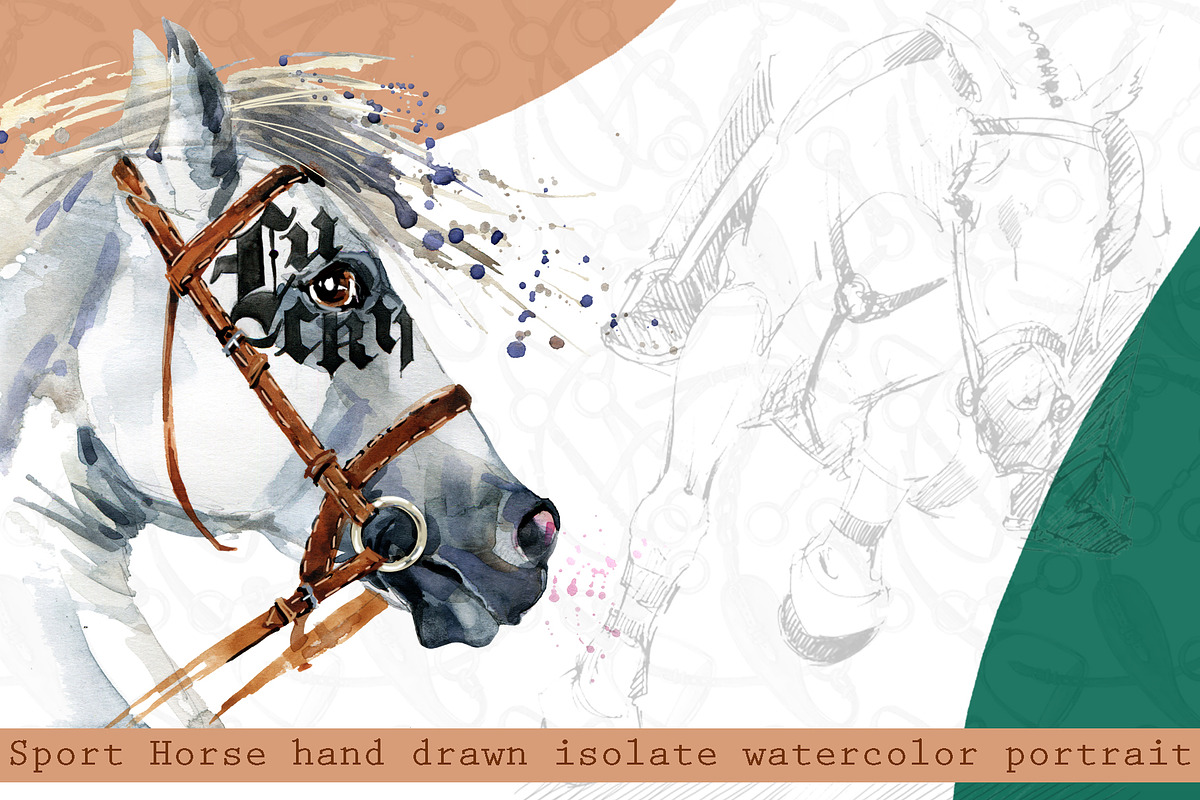 Sport Horses watercolor set, an Object Graphic by FineArt (Photo 17 of 18)