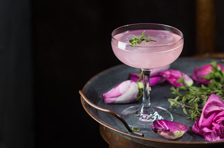 Light pink rose cocktail stock photo containing pink and cocktail, a Food & Drink Photo by piter.goskov