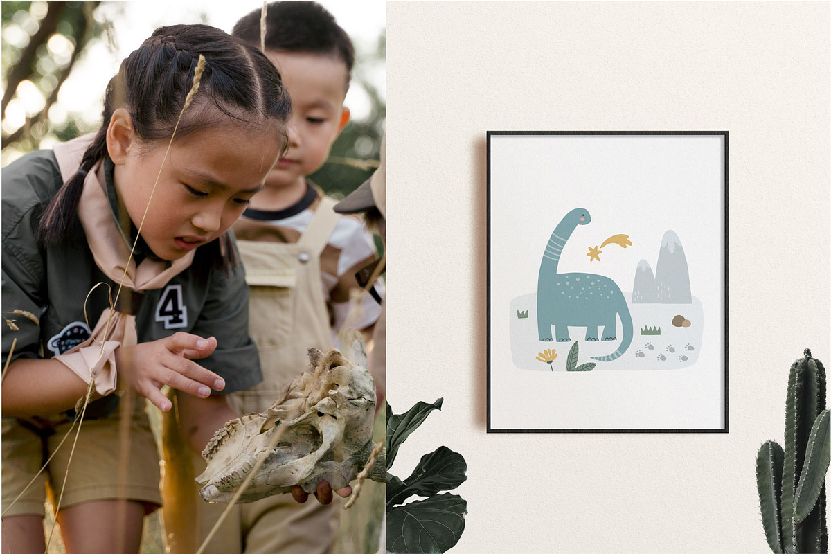 Jurassic Stories dinosaur clipart, an Illustration by Leysan Shayak (Photo 5 of 8)