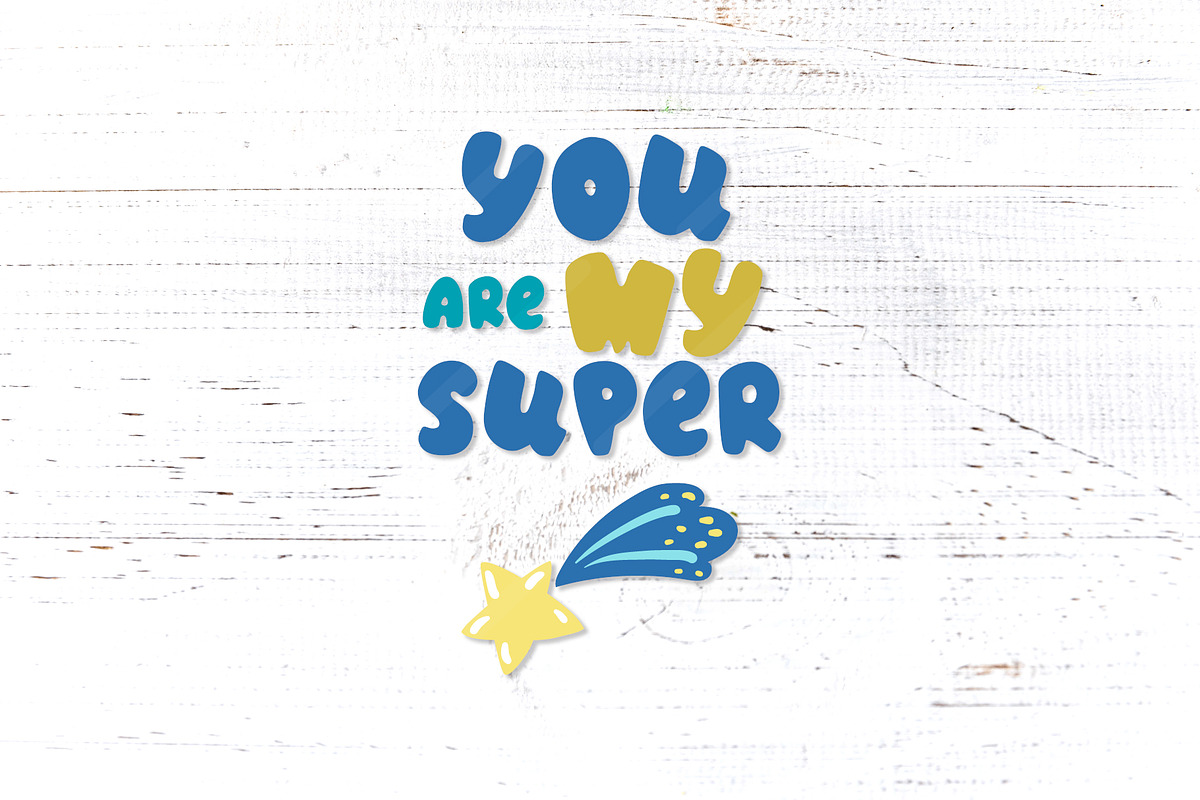 Cute Kids Bold Font, Win Mac SVG, a Sans Serif Font by RabbitAndPencil (Photo 5 of 6)