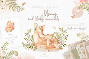 Forest Love. Moms and Baby Animals, an Animal Illustration by Alamella (Thumbnail 1 of 16)
