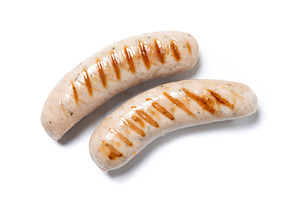 Grilled white sausages, a Food & Drink Photo by etorres69