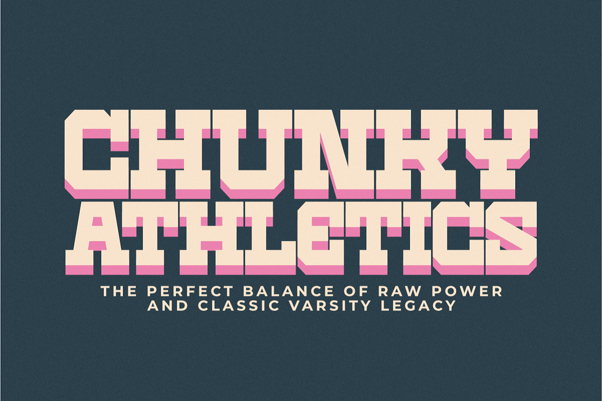 Chunky Varsity - Condensed Slab, a Slab Serif Font by Pian45 Studio (Photo 3 of 8)