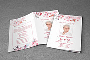 Funeral Program Template Pink Flower, a Brochure Template by Madhabi Studio (Thumbnail 1 of 5)