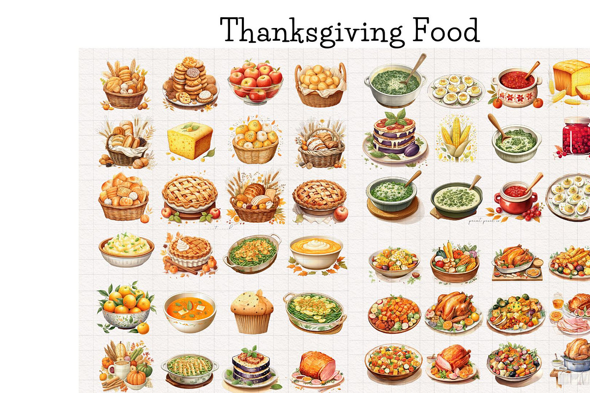 Food Clipart Mega Bundle, a Food Illustration by PaintPixelCo (Photo 13 of 19)