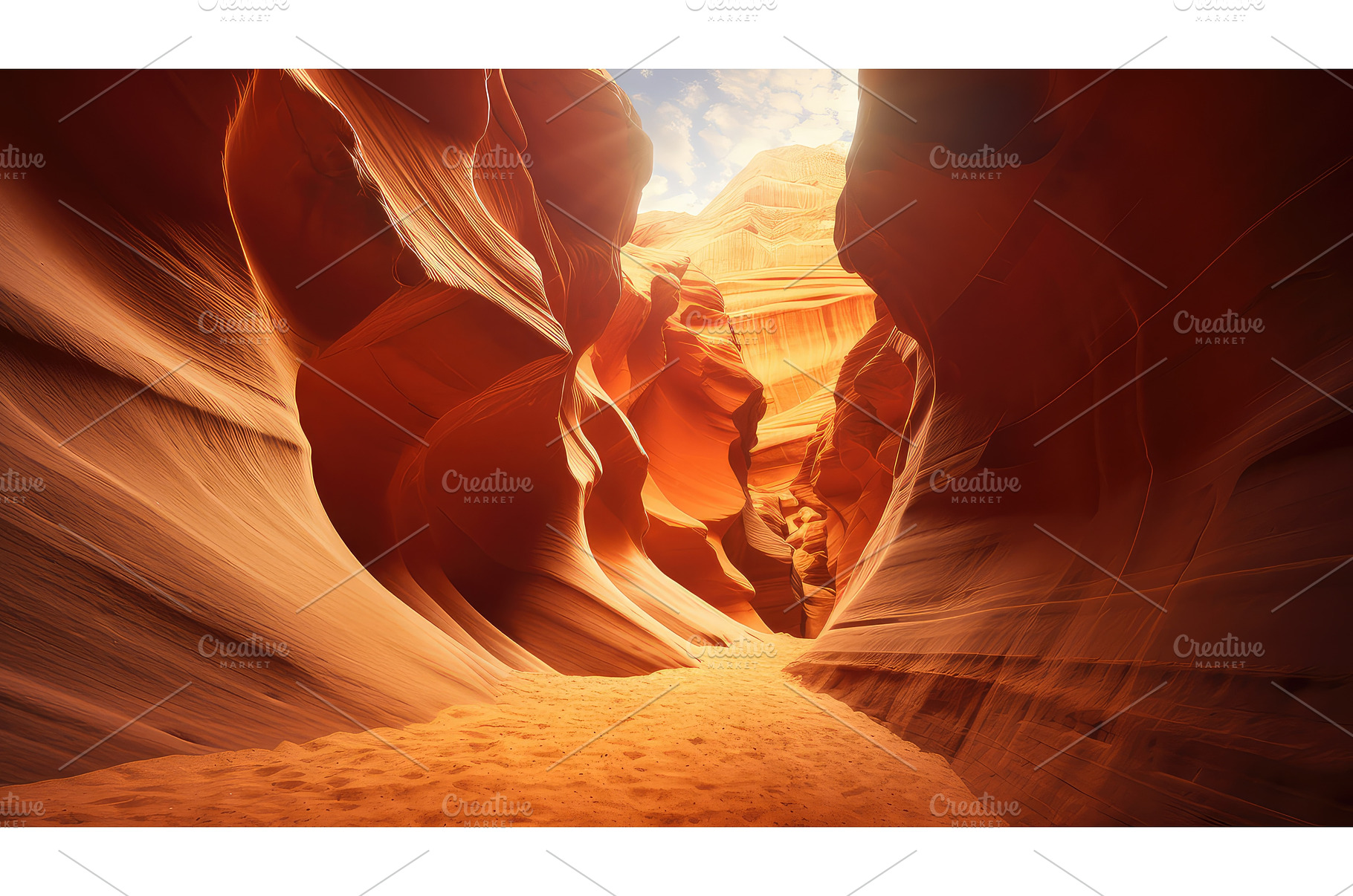 narrow slot canyon landscape ai, a Background Photo by pikepicture