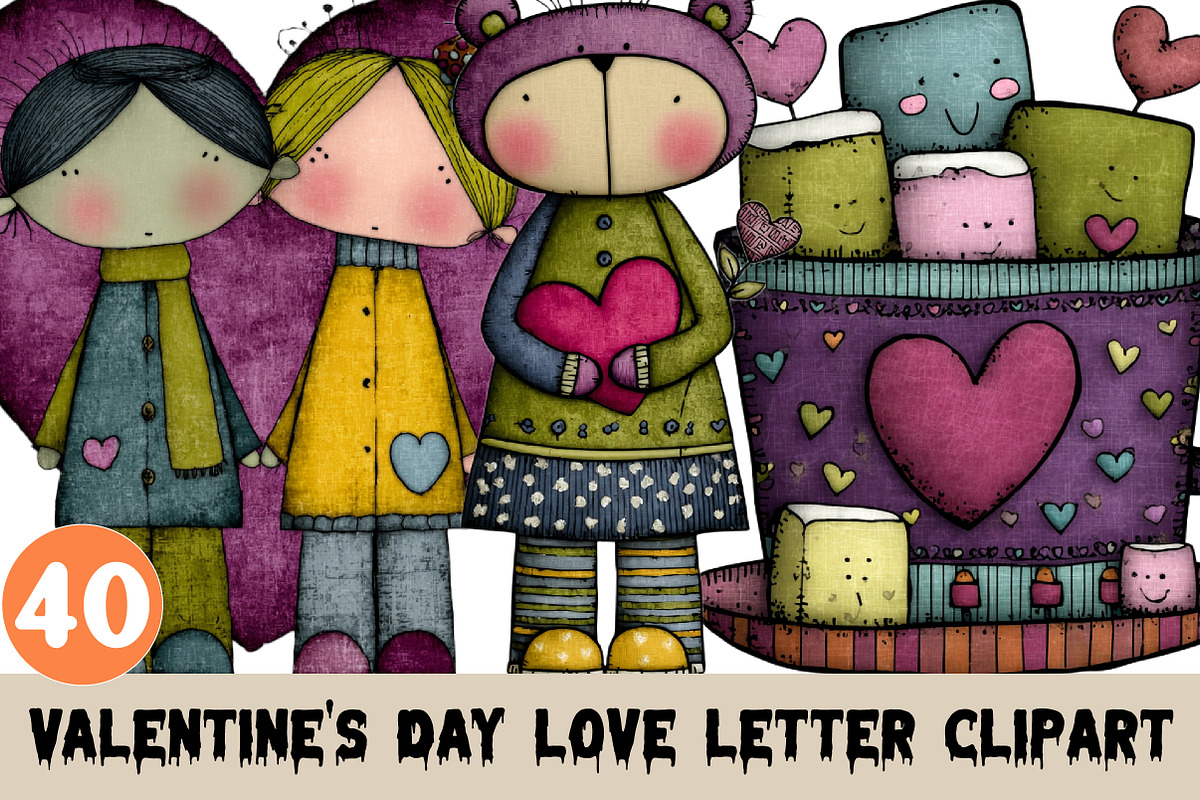 Valentine's Day Love Letter Clipart, a Graphic by CitraGraphics (Photo 1 of 4)