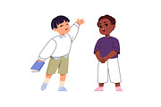 Happy kids singing songs set, a Person Illustration by PaperTrident (Thumbnail 2 of 11)