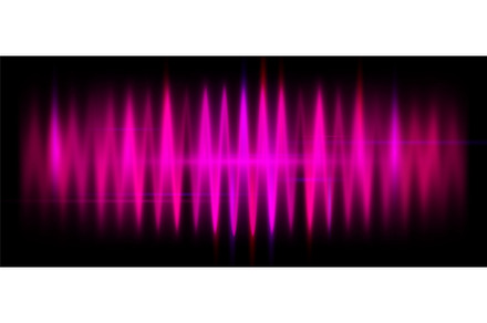 Music wave sound neon vector