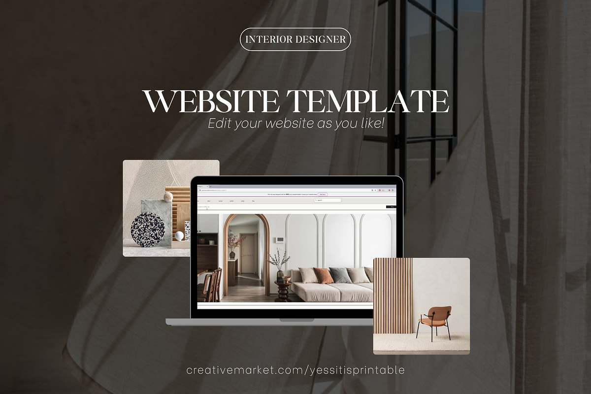 Interior Designer WIX Website, a Wix Template by yesitisprintable (Photo 2 of 6)