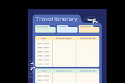 Travel Itinerary Planner Template, a Stationery Template by Neermana (Thumbnail 3 of 4)