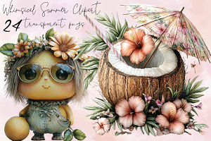 Whimsical Summer Clipart Bundle., an Illustration by SVGArt