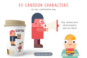 Cartoon People Bundle, an Education Illustration by ELFIVETROV DESIGN (Thumbnail 2 of 13)