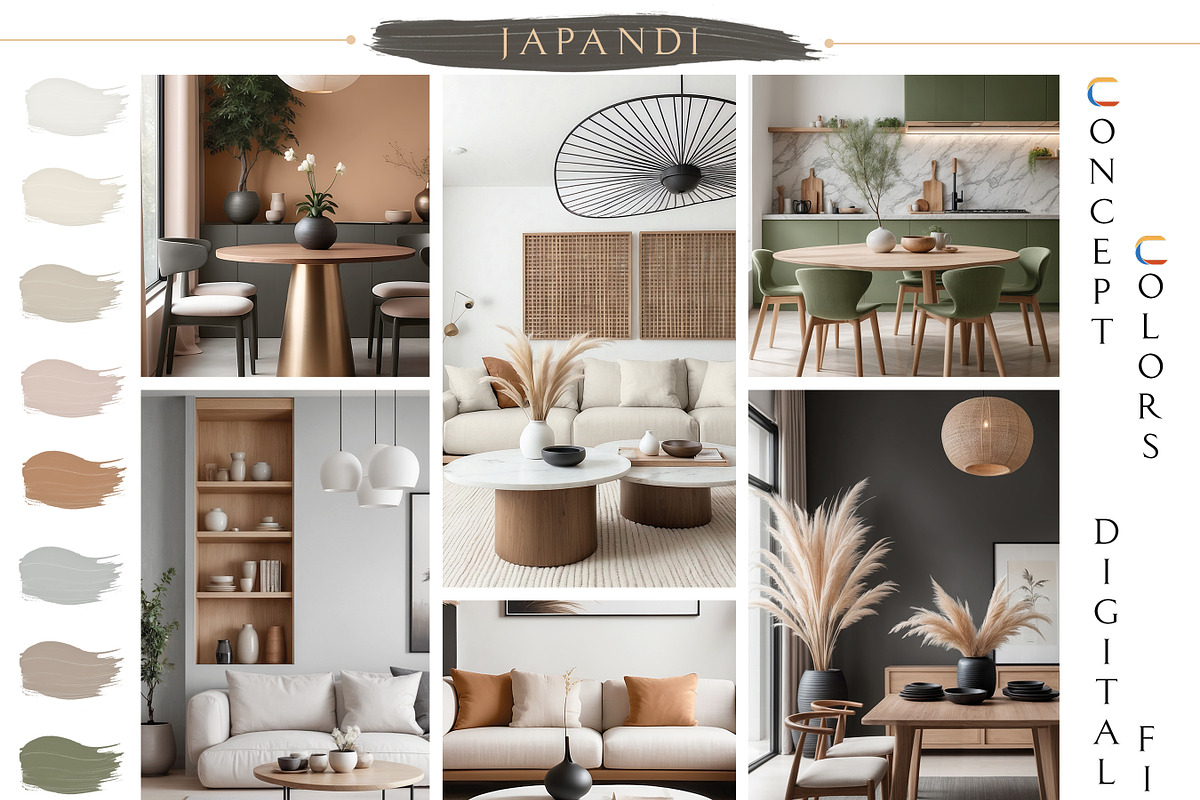 Sw Japandi Whole House Paint Palette, a Presentation Template by CONCEPT COLORS (Photo 3 of 9)